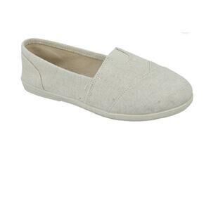 Soda Flat Women Shoes Linen Canvas Slip On Loafers OBJI-S Gray Size 6